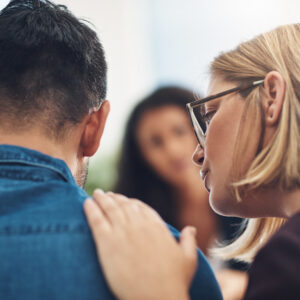 woman comforting a friend