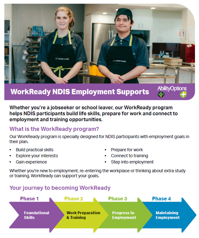 DOWNLOAD: WorkReady NDIS Employment Brochure
