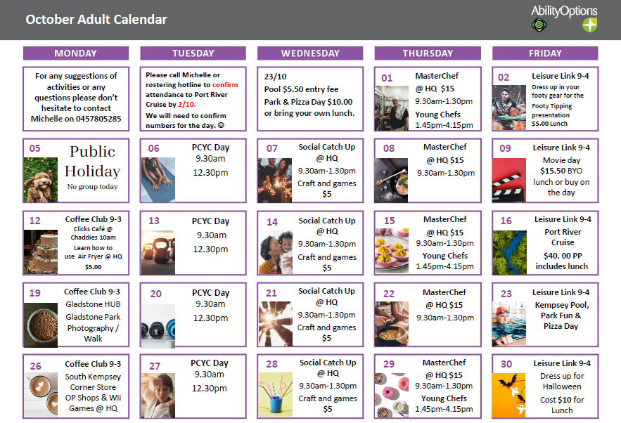 DOWNLOAD: Kempsey Day Program Calendar